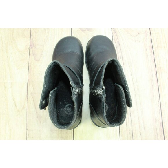 Milwaukee Black Leather Side Zip Motorcycle Riding Ankle Boots Size 8 C - Picture 7 of 9